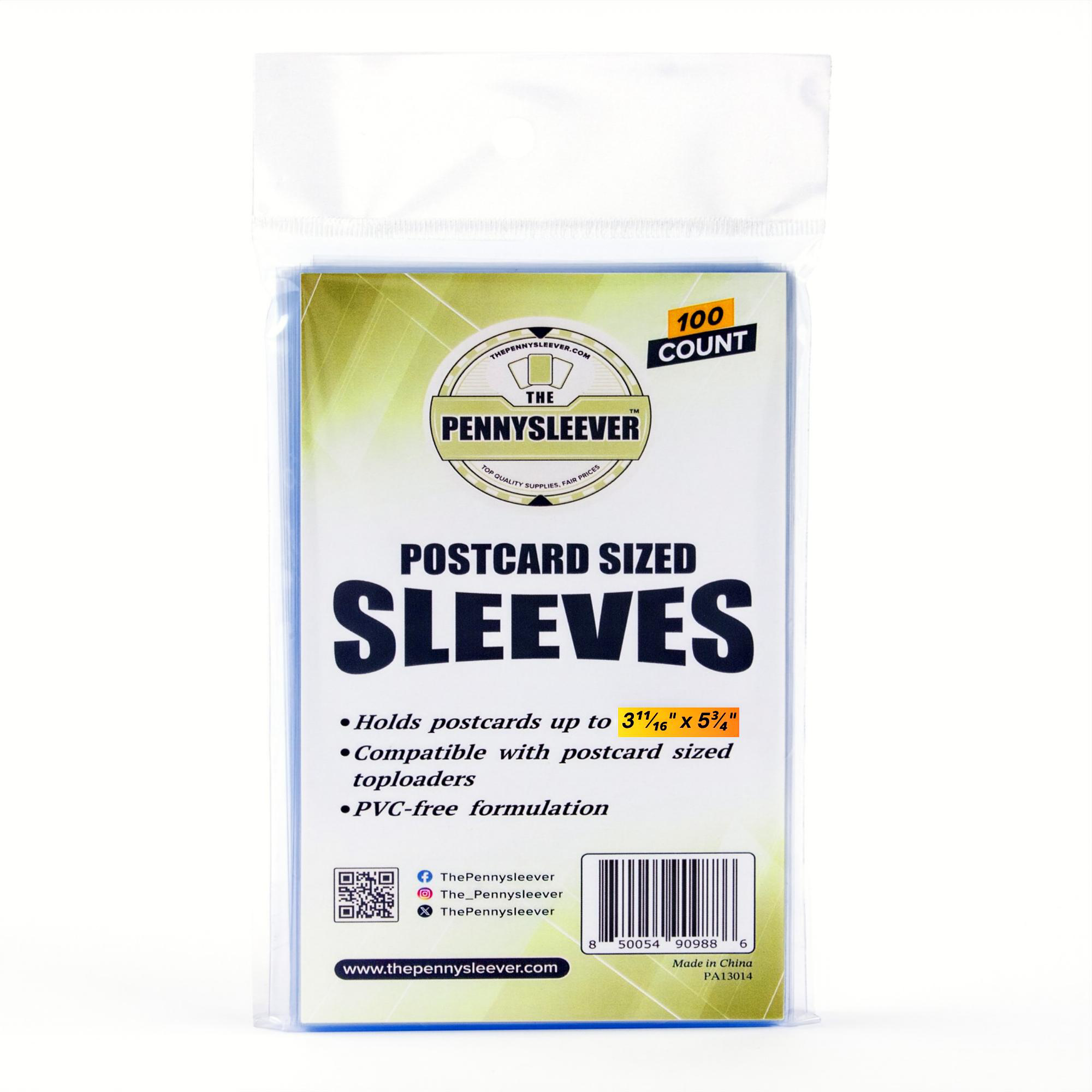post card sleeves 4" x 6" Soft (100ct) save 30% Buy 100 PREMIUM POSTCARD SLEEVES - Black