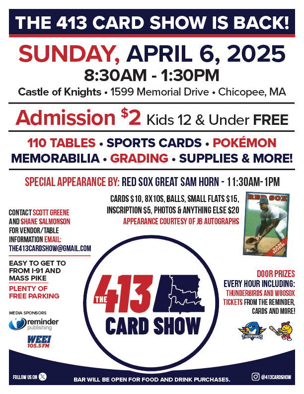 Poster for the 413 Card Show in Chicopee, MA