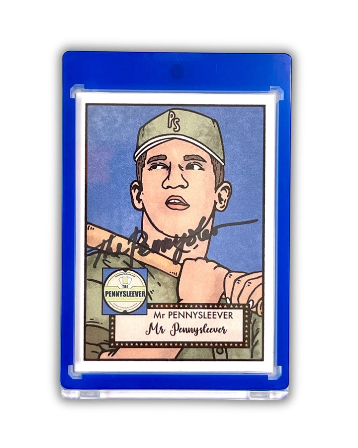 The Pennysleever Color Frame blue 35 pt Magnetic card holder