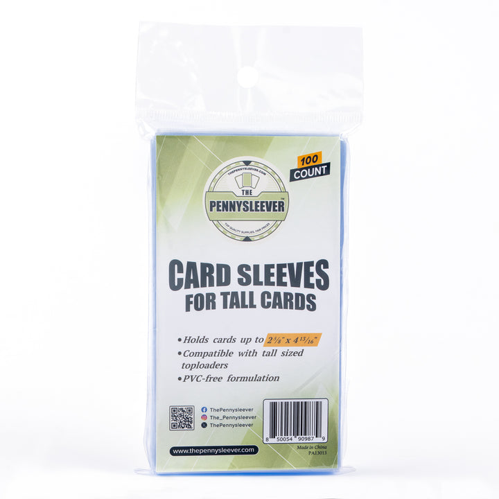 Card Sleeves for Tall Cards (100 count)
