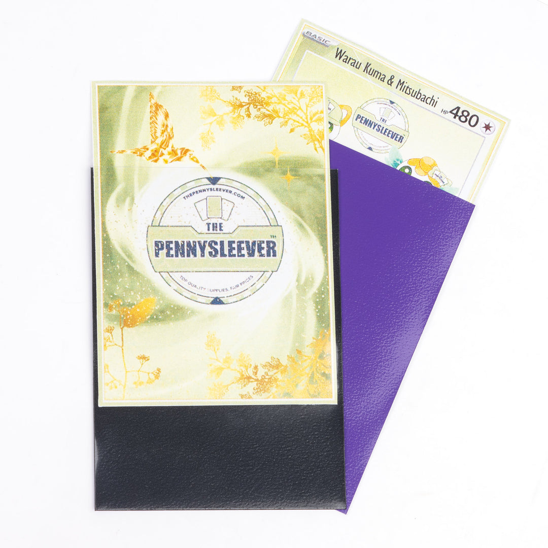 Purple deck protector with 'The Pennysleever' branding on a white background