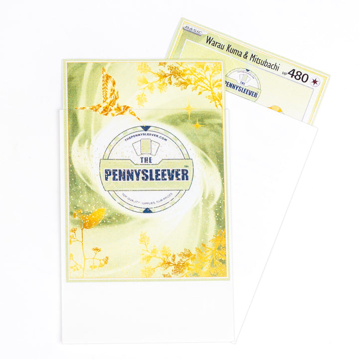Packaging of 'The Pennysleever' with floral design on a white background