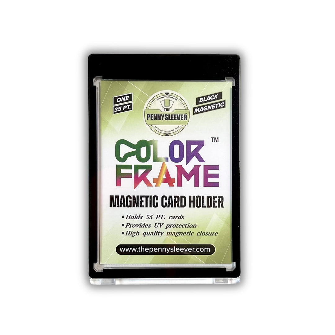 The Pennysleever Color Frame Black 35 pt Magnetic card holder