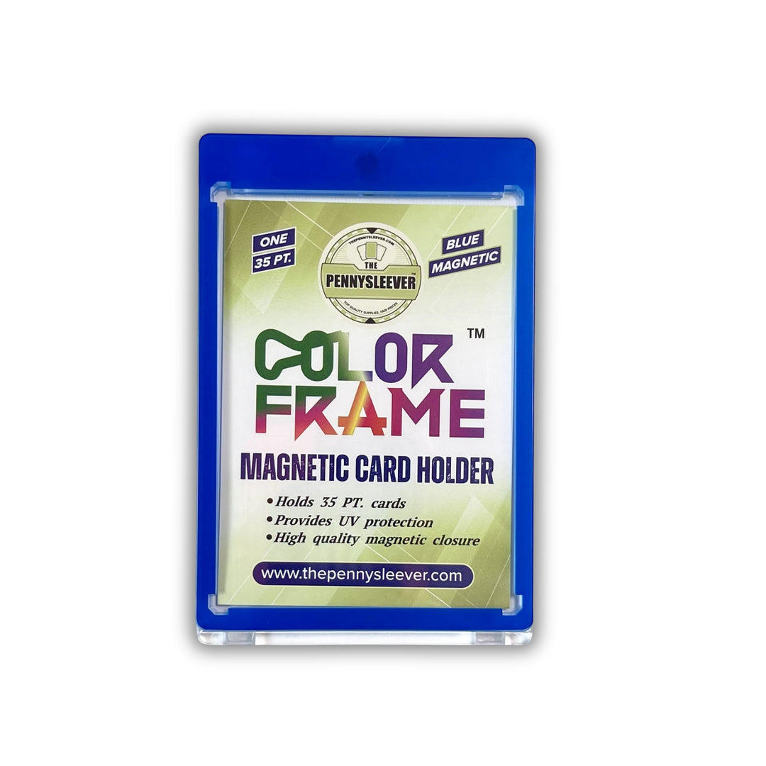 The Pennysleever Color Frame Blue 35 pt Magnetic card holder