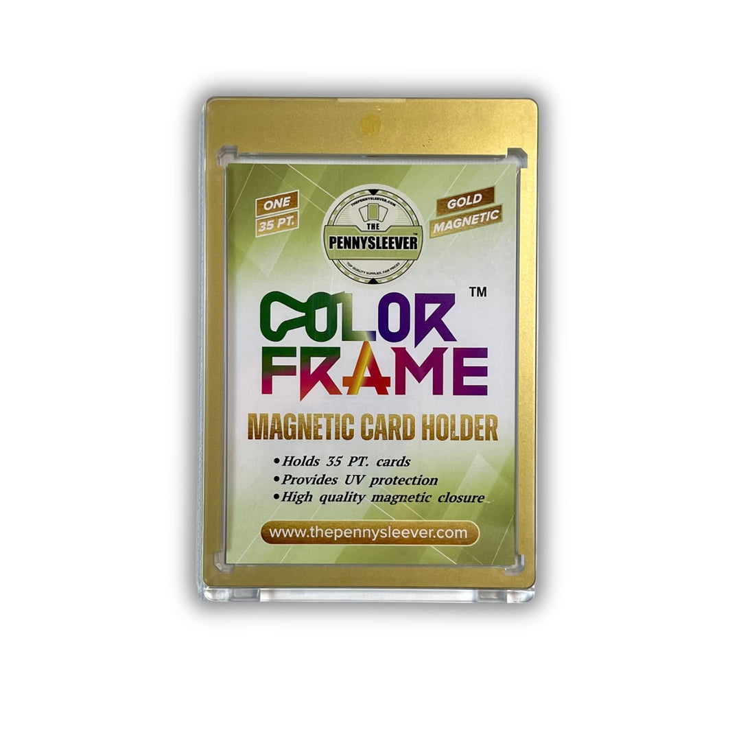 The Pennysleever Color Frame Gold 35 pt Magnetic card holder