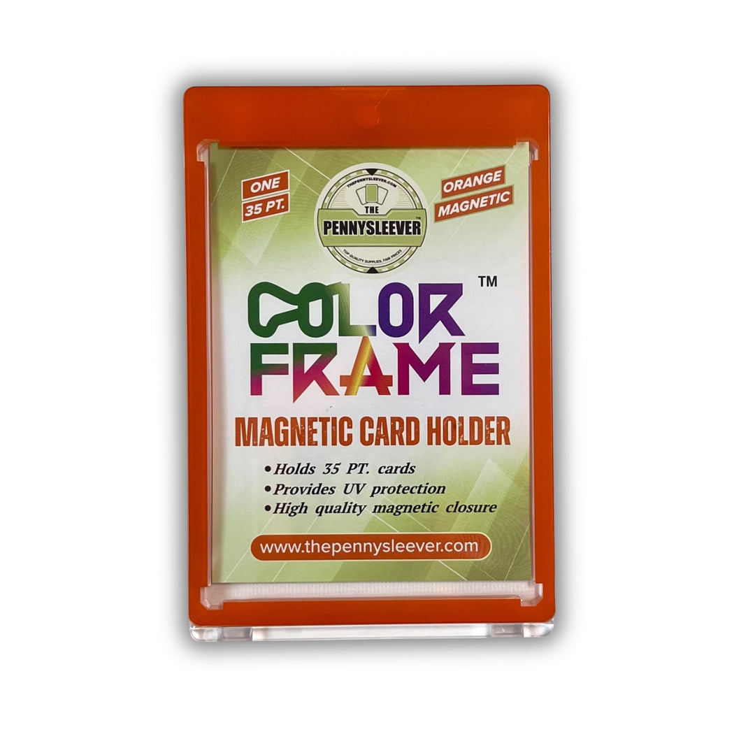 The Pennysleever Color Frame Orange 35 pt Magnetic card holder