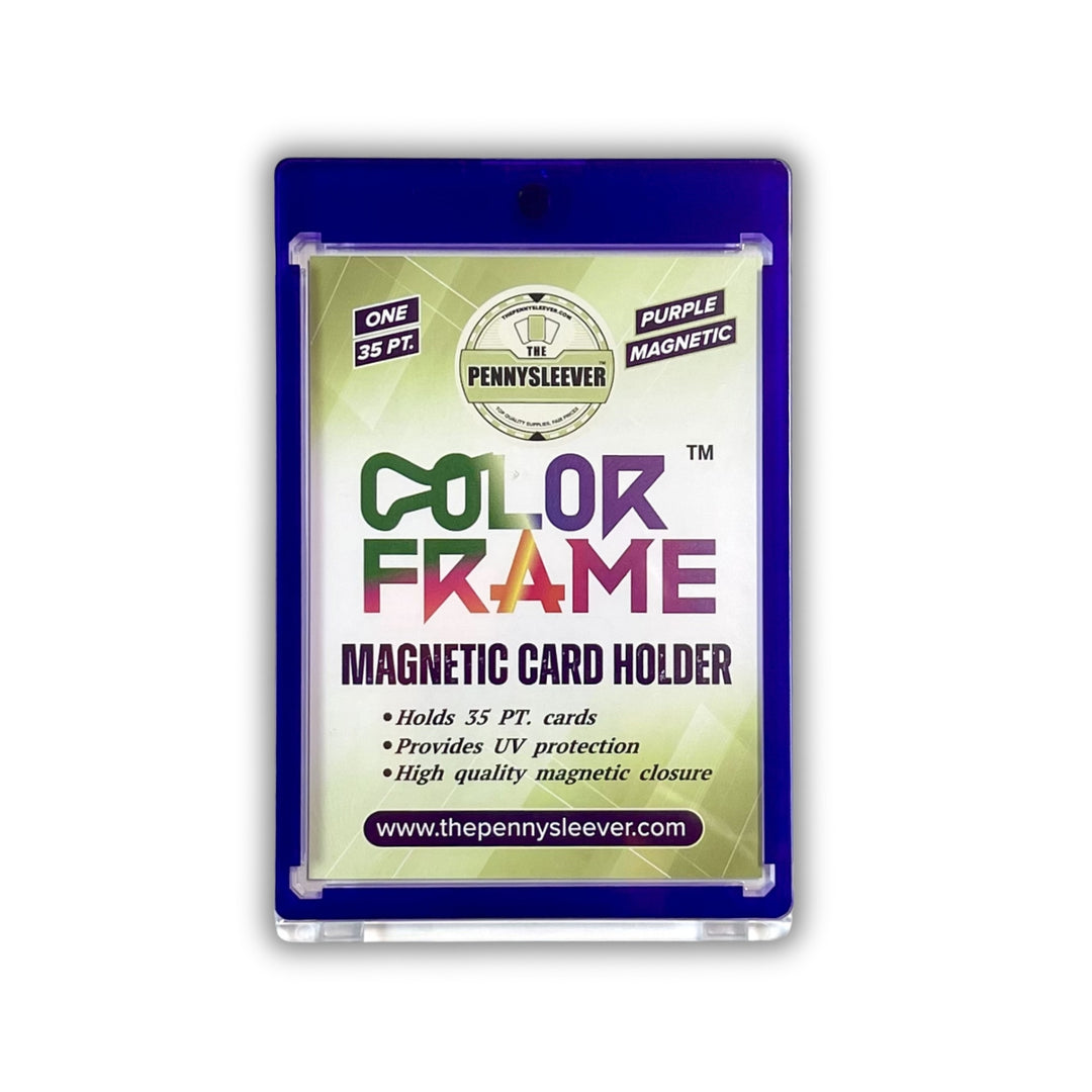 The Pennysleever Color Frame Purple 35 pt Magnetic card holder