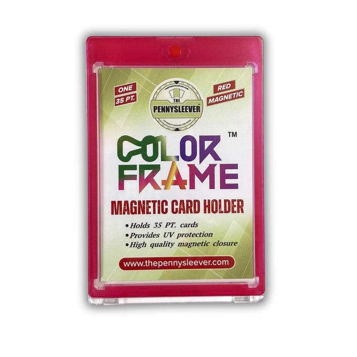 The Pennysleever Color Frame Red 35 pt Magnetic card holder