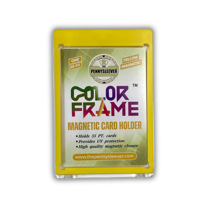 The Pennysleever Color Frame Yellow 35 pt Magnetic card holder