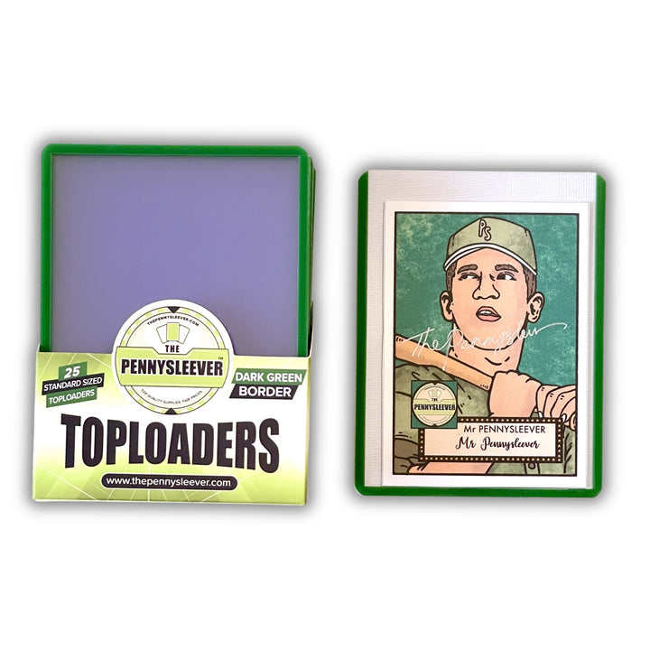 The Pennysleever dark green 35 pt colored toploader