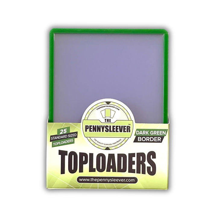 Pack of The Pennysleever Dark Green Toploaders