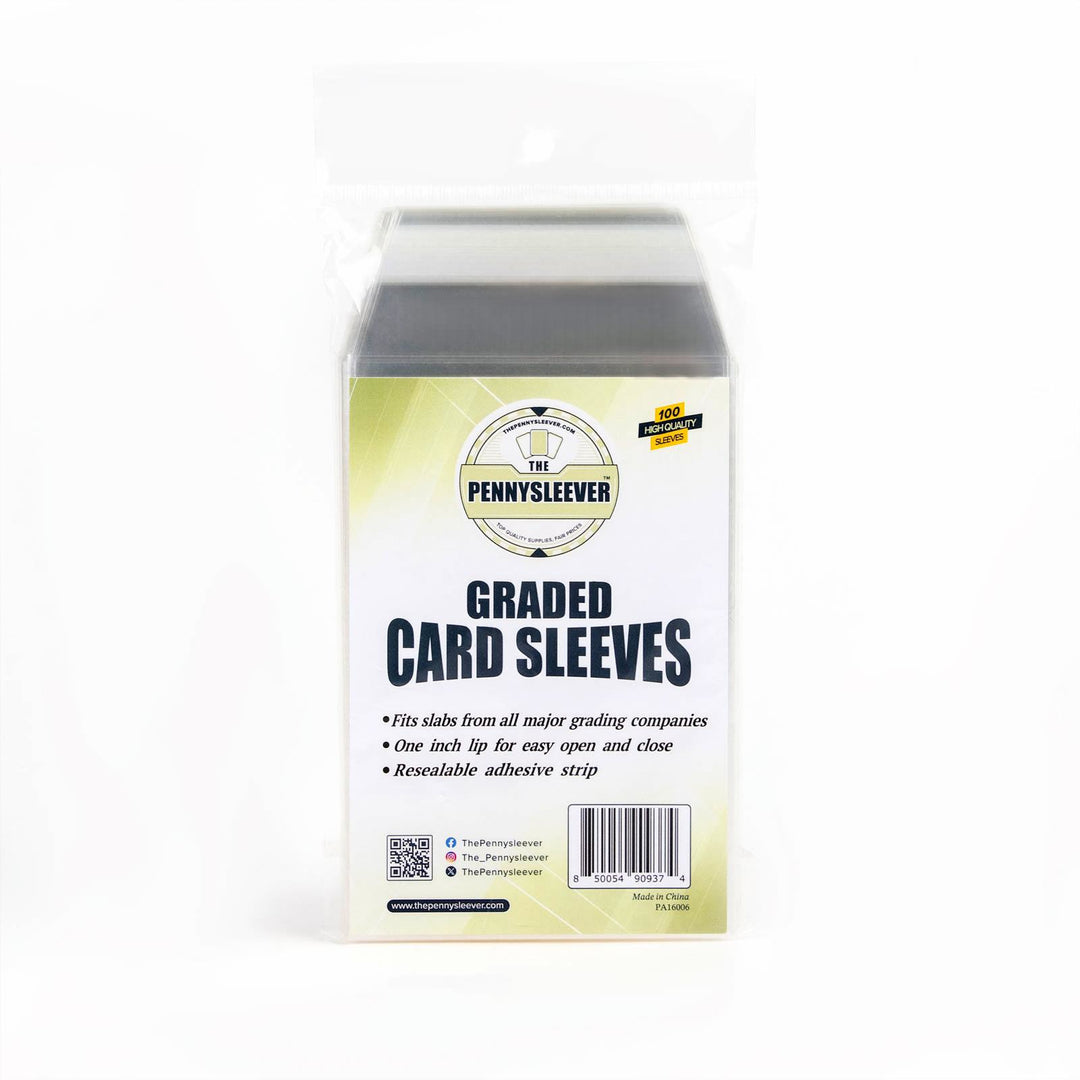 Resealable Graded Card Sleeves (100 count) 1 unit (100 sleeves) Resealable Graded Card Sleeves (100 count) 1 unit (100 sleeves)