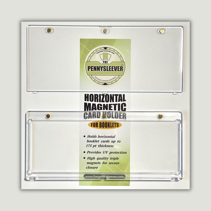 The Pennysleever horizontal magnetic card holder, triple magnets for booklets.