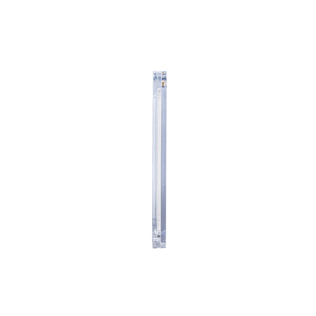 Side view of a 100 point magnetic card holder against a white background.