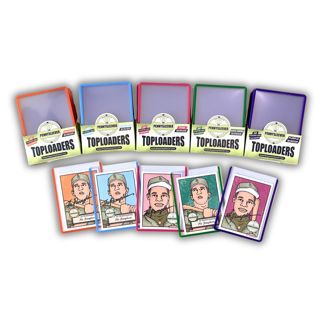 Set of The Pennysleever 35 pt colored toploaders