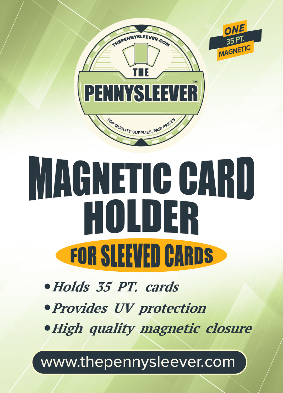 35 pt Magnetic Holder for Sleeved Cards | The Pennysleever 35 pt Magnetic Holder for Sleeved Cards | The Pennysleever