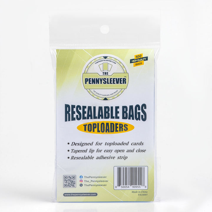 Resealable Bags for Toploaders (100 count)