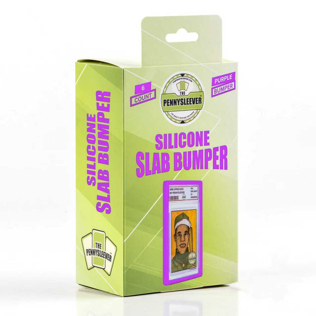 PennySleever purple silicone slab bumpers packaging on a white background
