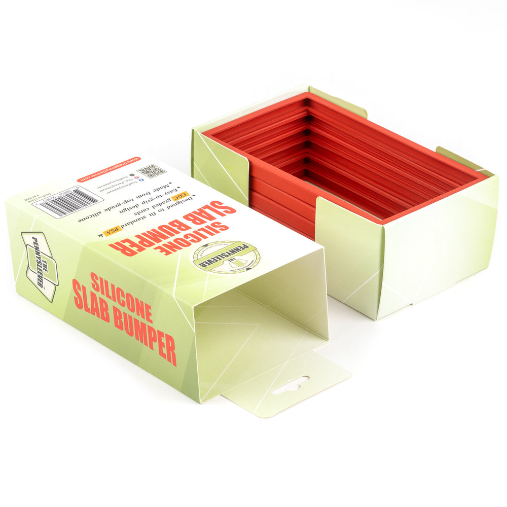 Silicone slab bumper with packaging on a white background