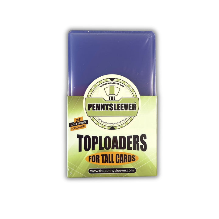 Pack of toploaders for tall cards by The Pennysleever on a white background