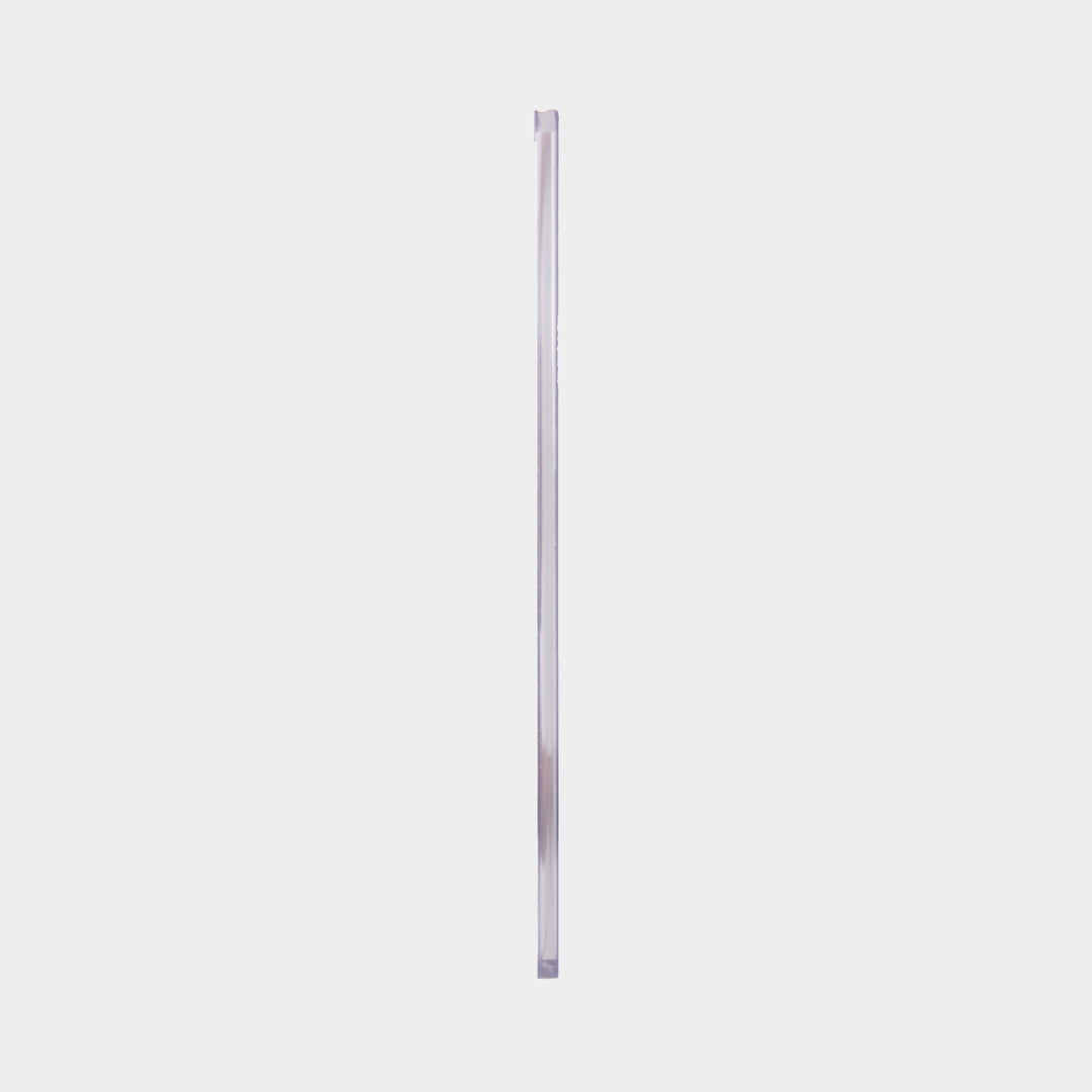 Side view of a 100 point toploader against a white background.