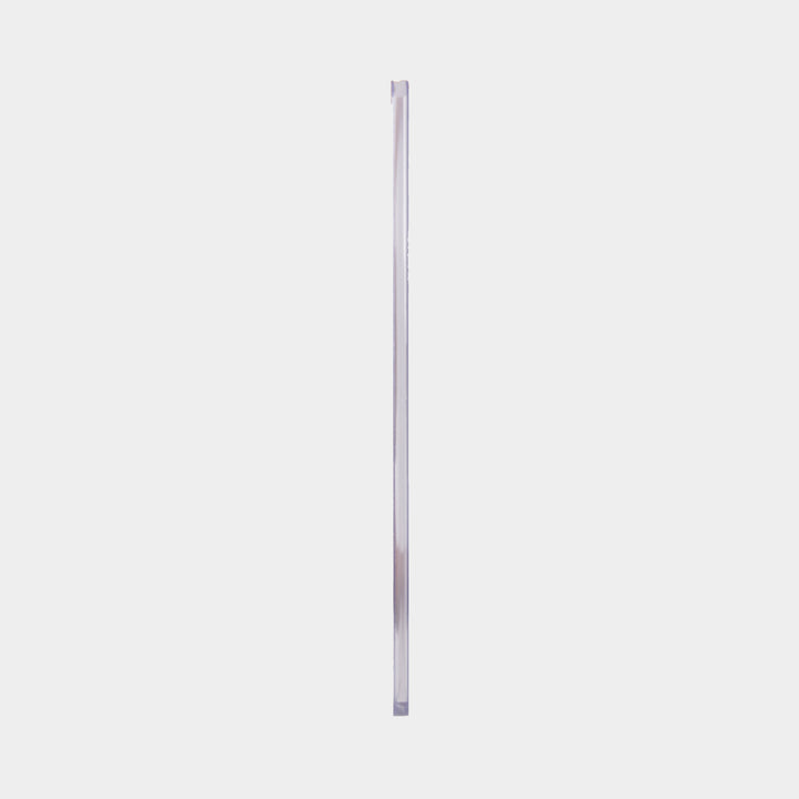 Side view of a 100 point toploader against a white background.
