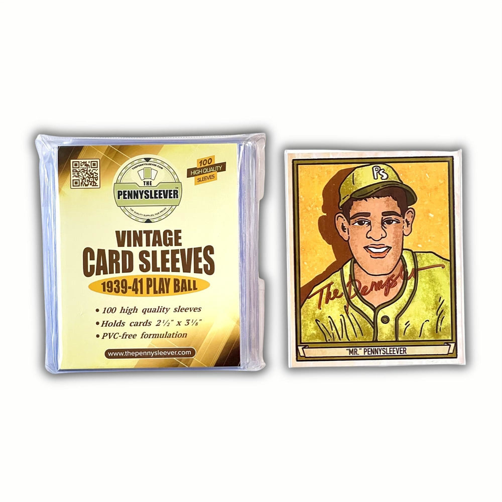 card sleeves that look like playing cards Vintage Card Sleeves Play Ball (100 count) – The Pennysleever