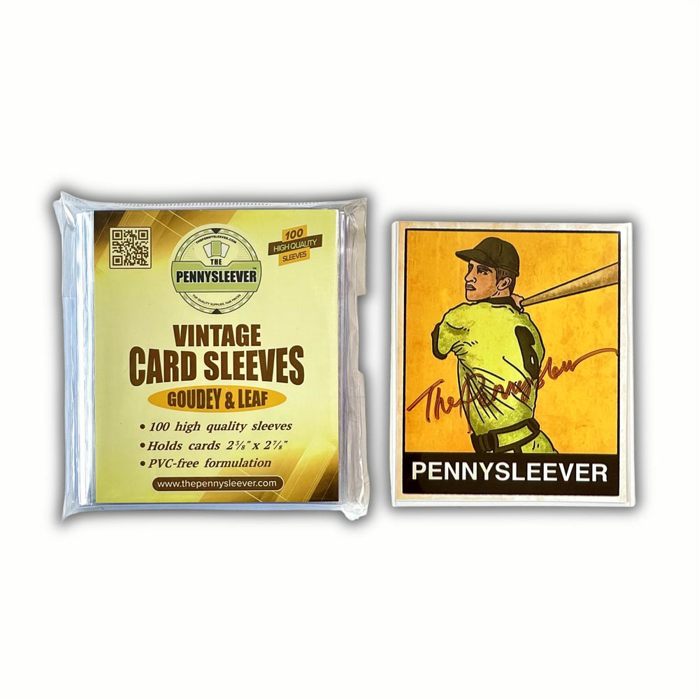 Vintage Card Sleeves Goudey & Leaf (100 count) The Pennysleever Vintage Card Sleeves Goudey & Leaf (100 count) The Pennysleever