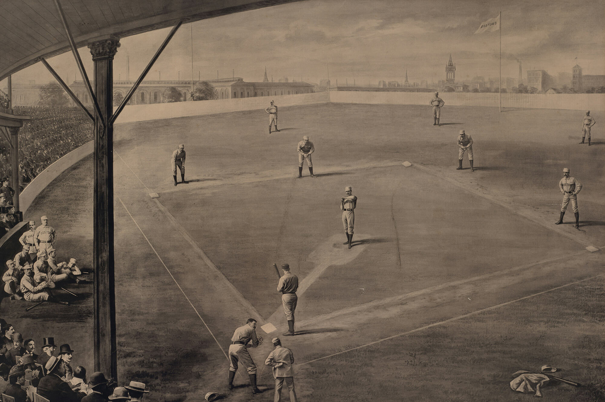 Vintage baseball field background for The Pennysleever trading card protection homepage